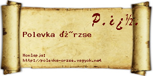 Polevka Örzse névjegykártya